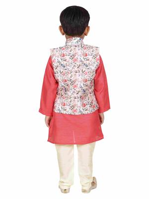 Kids Partywear Kurta Pyjama and Waistcoat Set 4