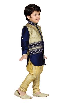 Kids Partywear Kurta Pyjama and Waistcoat Set 2