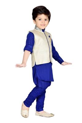 Kids Partywear Kurta Pyjama and Waistcoat Set 2
