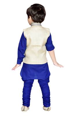 Kids Partywear Kurta Pyjama and Waistcoat Set 4