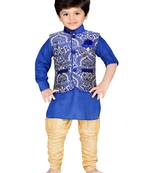 Kids Partywear Kurta Pyjama and Waistcoat Set