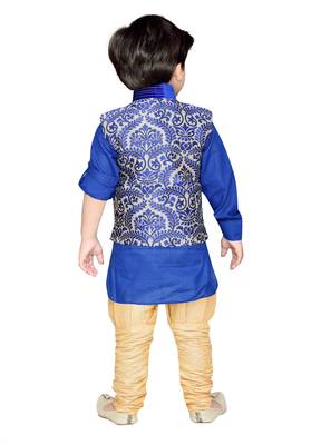 Kids Partywear Kurta Pyjama and Waistcoat Set 4