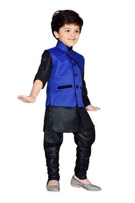 Kids Partywear Kurta Pyjama and Waistcoat Set 2