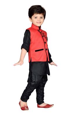 Kids Partywear Kurta Pyjama and Waistcoat Set 2