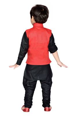 Kids Partywear Kurta Pyjama and Waistcoat Set 4