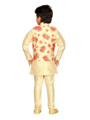 Kids Partywear Kurta Pyjama and Waistcoat Set 4