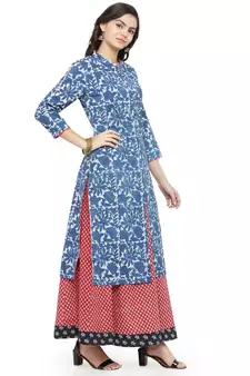   Indigo printed cotton kurti
