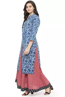   Indigo printed cotton kurti