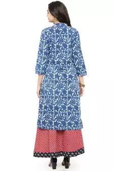   Indigo printed cotton kurti