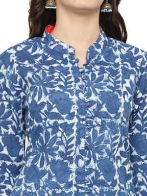   Indigo printed cotton kurti 5