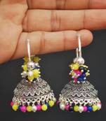 Reeti Fashions - Mulitcolour bead oxidised earrings