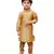 Boys' Gold Cotton Silk Kurta And Pyjama Set