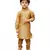 Boys' Gold Cotton Silk Kurta And Pyjama Set