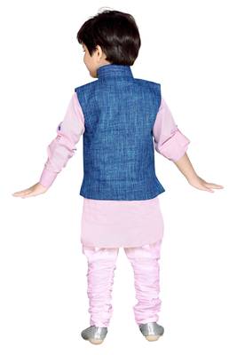 Kids Partywear Kurta Pyjama and Waistcoat Set 3
