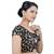 Black Embroidered Art Silk Stitched Readymade-Blouse