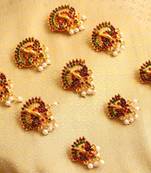 Beautiful Kemp Green Peacock Designer Hair Jewel Set 