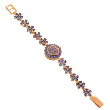 Beautiful Flower Design Stylish  Sapphire Watch 1