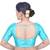 Blue Plain Art Silk Stitched Readymade Blouse