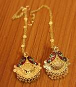 Peacock Pattern Gold Look Studs