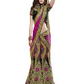 Multicolor Velvet And Dupatta Net Patch Work And Stone Work Unstitched Lehenga Choli