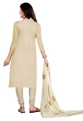 White Embroidered Chanderi Salwar With Dupatta 2