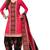Pink printed cotton unstitched salwar with dupatta