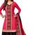 Pink printed cotton unstitched salwar with dupatta