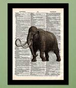 Wooly Mammoth Wall Hanging Art Print by Engrave