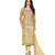 Gold embroidered tissue salwar with dupatta