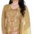 Gold embroidered tissue salwar with dupatta