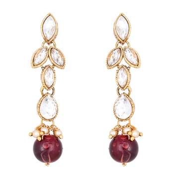 Maroon diamond necklaces 3