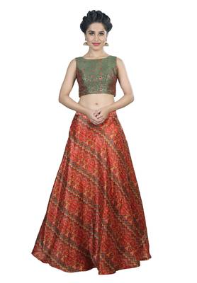 Women's Green Color Brocade Readymade Blouse 3