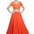 Women's Orange Color Brocade Readymade Blouse