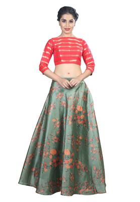 Women's Red Color Stripe Readymade Blouse 3
