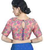 Women'S Pink Color Brocade Readymade Blouse