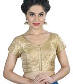 Women'S Gold Color Brocade Readymade Blouse