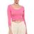 Light Pink Cotton Lycra Stretchable Readymade Free Size Blouse For Women