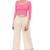 Light Pink Cotton Lycra Stretchable Readymade Free Size Blouse For Women