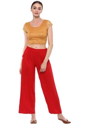 Dark Gold Cotton Lycra Stretchable Readymade Free Size Blouse For Women 2
