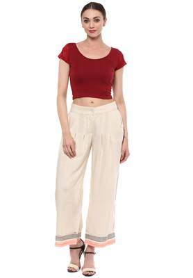 Maroon Cotton Lycra Stretchable Readymade Free Size Blouse For Women 2