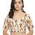 Women's Banglori Silk Beige & Yellow Princess Cut Warli Print Readymade Blouse