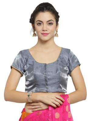 Women's Banglori Silk Silver Princess Cut Readymade Blouse 1