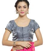 Women's Banglori Silk Silver Princess Cut Readymade Blouse