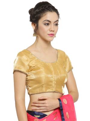 Women's Banglori Silk Gold Princess Cut Readymade Blouse 3