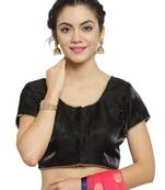 Women's Banglori Silk Black Princess Cut Readymade Blouse