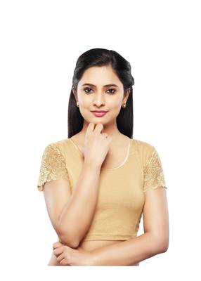 Women's Copper Cotton Lycra Non Padded Stretchable Readymade Blouse 1
