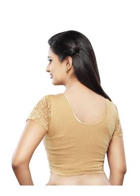 Women's Copper Cotton Lycra Non Padded Stretchable Readymade Blouse 2