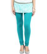 Blue Cotton Lycra plain Cotton Lycra leggings