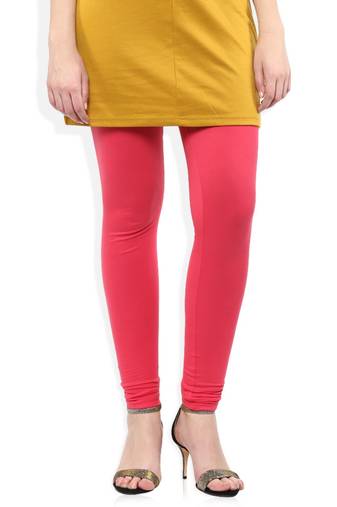 Red Cotton Lycra plain Cotton Lycra leggings