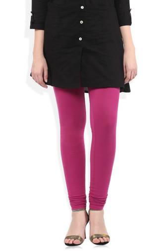 Pink Cotton Lycra plain Cotton Lycra leggings
